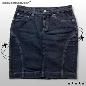 X2 Y2K Black Denim Mini Skirt Small